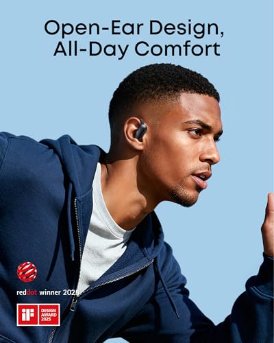 soundcore AeroFit 2 by Anker, Open-Ear Headphones, Real-Time Translation Earbuds, 4 Adjustable Positions for Every Ear Siz...