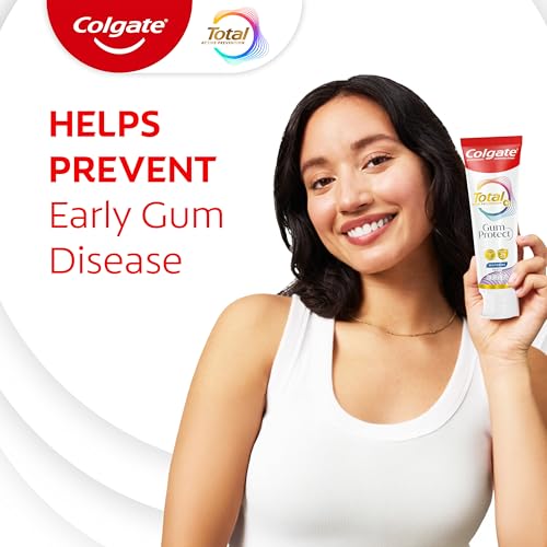 Colgate Total Active Prevention Gum Protect Whitening Toothpaste, 3 Pack, SLS Free Gingivitis Toothpaste for Bleeding Gum...