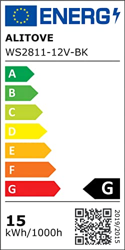 Alitove 5Mm Ws2812B Rgb Led Strip Light, 6.6Ft, 120 Leds, White, Super Narrow, Programmable, For Home Theater & Bar Decor
