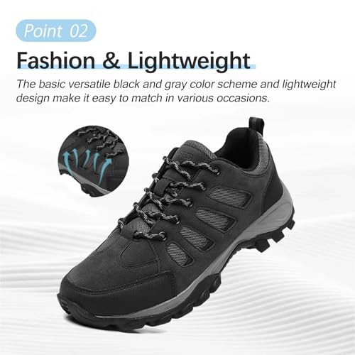 TRAILBLITZ Men's Hiking Shoes Fashion Walking Sneakers Outdoor Workout Footwear Non Slip Comfortable Lightweight Breathabl...