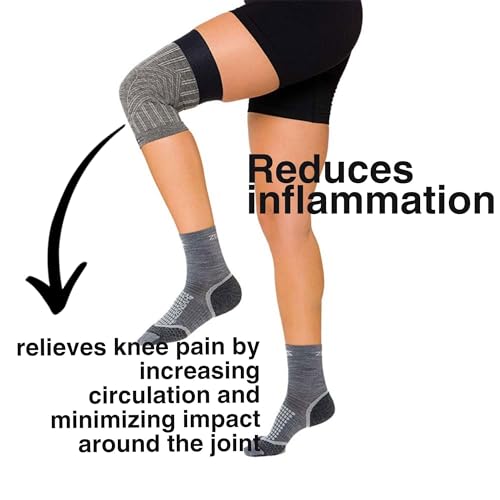 Zensah Compression Knee Sleeve - Knee Brace to Relieve Knee Pain and Treat Runners Knee for Men and Women