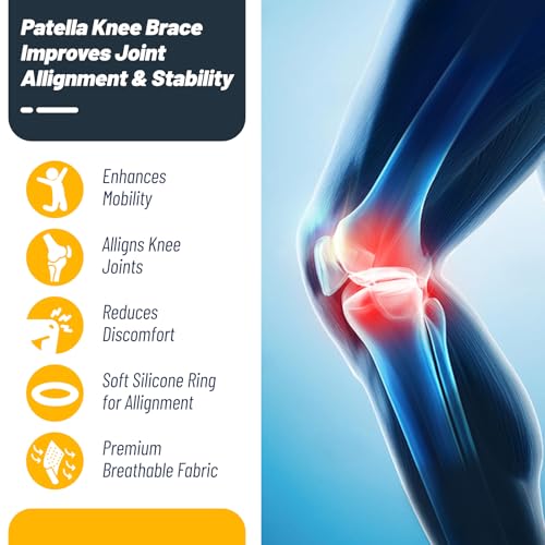 Knee Brace for Women & Men - Adjustable Support with Side Stabilizers & Patella Gel Pad - Relief for Meniscus Tear, Arthri...