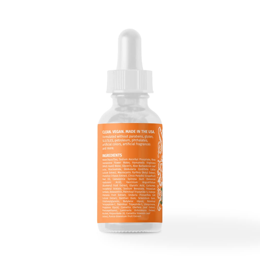 LilyAna Naturals Vitamin C Skincare Gift Set - Brightening and Anti-Aging Skin Care Products - Vitamin C Serum and Hyaluronic Acid - 5 Piece Set