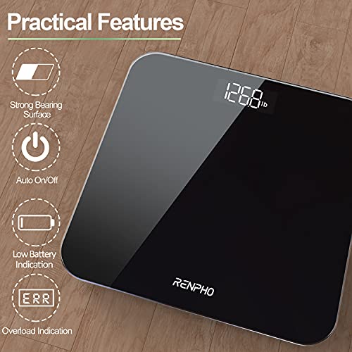 RENPHO Scale for Body Weight, Mechanical Bathroom Weighing Scale, Highly Accurate & Measures Weight up to 400 lb/180kg, Ba...