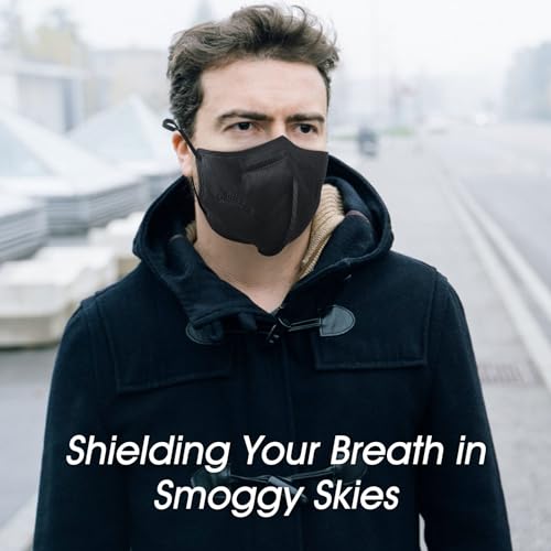 Semask KN95 Adjustable Masks 30 Pack, Individually Wrapped Disposable Respirator Masks with Adjustable Ear Loops