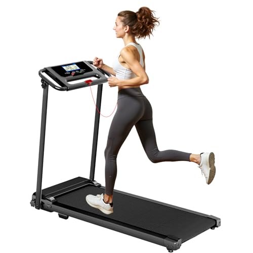 Portable Treadmill with Handle, 3.0HP Walking Pad Treadmill, Electric Compact Treadmills,Treadmills for Home Small Space w...