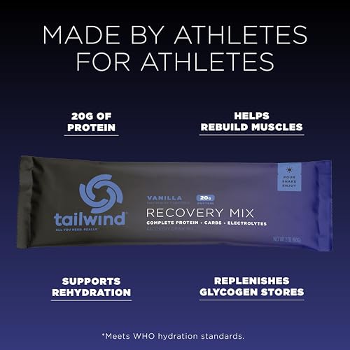 Tailwind Nutrition Recovery Mix, 20 Grams Complete Protein, Carbohydrates, and Electrolytes Powder Drink Mix for Post-Work...