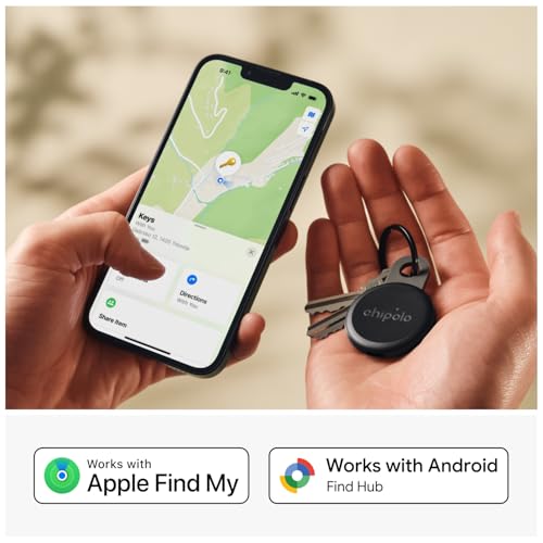 Chipolo LOOP - Rechargeable Bluetooth Tracker for Key and Pocket Location, Compatible with Apple or Google, Call Your Phon...