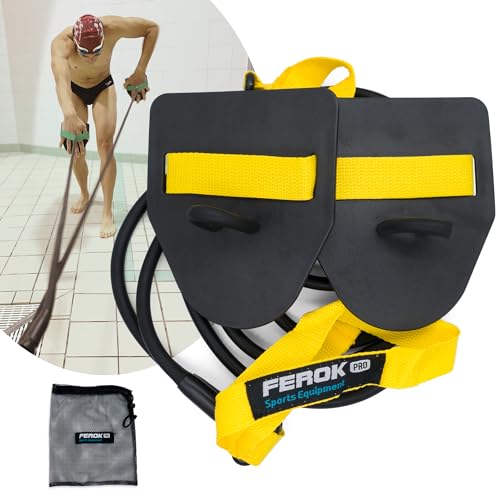 Ferok Pro - Swimming Resistance Band Set with Paddles – The Ultimate Swim Training Equipment for Dryland Workout - Resista...