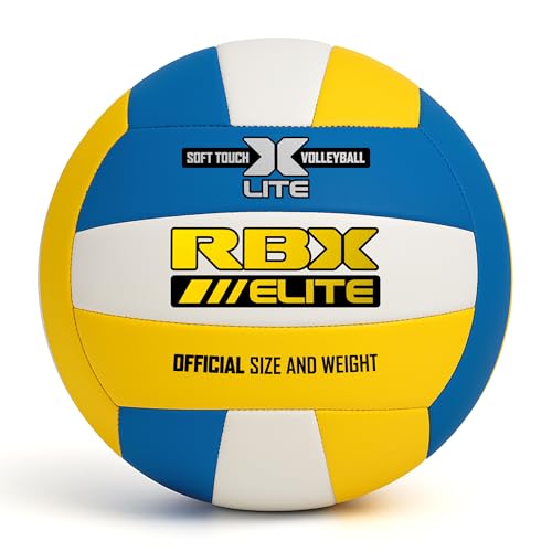 RBX Elite Performance Volleyball, Official Size 5, Soft Touch Cover, All Weather, Indoor/Outdoor