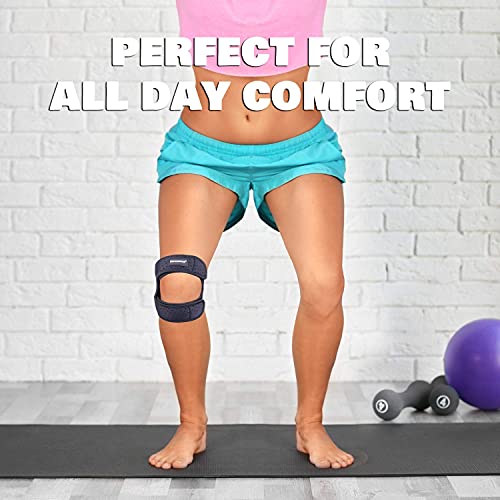 THX4COPPER Compression Dual Adjustable Patella Knee Brace for Pain Relief, Knee Strap Support for Running, Jumper, Gym Exe...