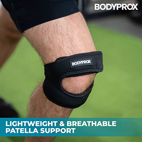 Bodyprox Patellar Tendon Support Strap (Large), Knee Pain Relief Adjustable Neoprene Knee Strap for Running, Arthritis, Ju...