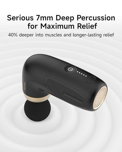 HEYCHY A1 Super Mini Massage Gun, Percussion Deep Tissues Muscle Massager, Travel Massage Gun, Compact Sports Massager, Po...
