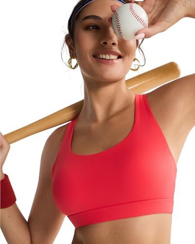 RUNNING GIRL Sports Bras for Women,High Impact Criss Cross Back Molded Cup Running Bra with Sewn in Pads