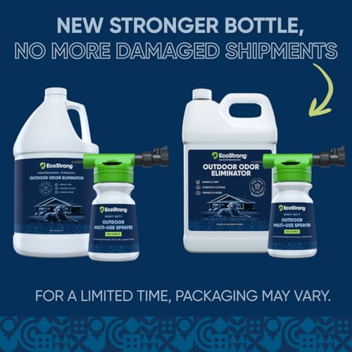 Eco Strong Outdoor Odor Eliminator | Outside Dog Urine Enzyme Cleaner – Powerful Pet, Cat, Animal Scent Deodorizer | Profe...