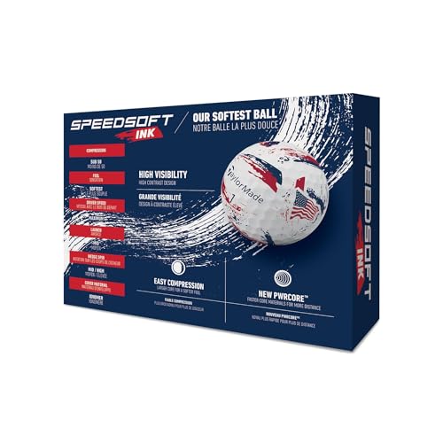 TaylorMade SpeedSoft Golf Balls, Maximum Distance with Ultra-Soft Feel, Perfect for Off The Tee and Around The Green