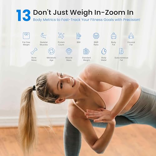 NextLevel Fit Smart Bathroom Scale for Body Weight – Digital Weight Scale with BMI, Body Fat & Body Composition, Smart Sca...