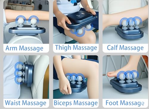 Belovedone Massage Gun, 6 Head Percussion Massage Guns, Deep Tissue Muscle Massagers, Electric Massager Tool for Legs, Arm...