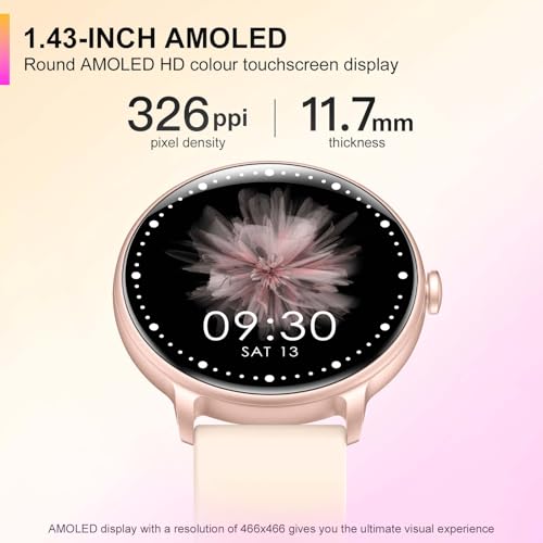 Smart Watch, 1.43'' AMOLED Smart Watches for Men Women (Answer/Make Call), Fitness Tracker with Heart Rate/Sleep Monitor, ...