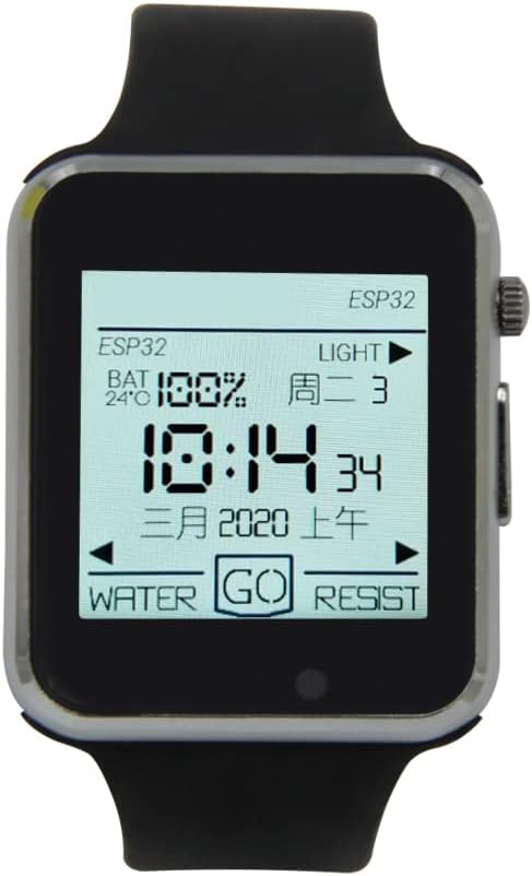 SmartFly info T-Watch 2020 V1 ESP32-Based Programmable Watch with ESP-IDF or MicroPython(Black)