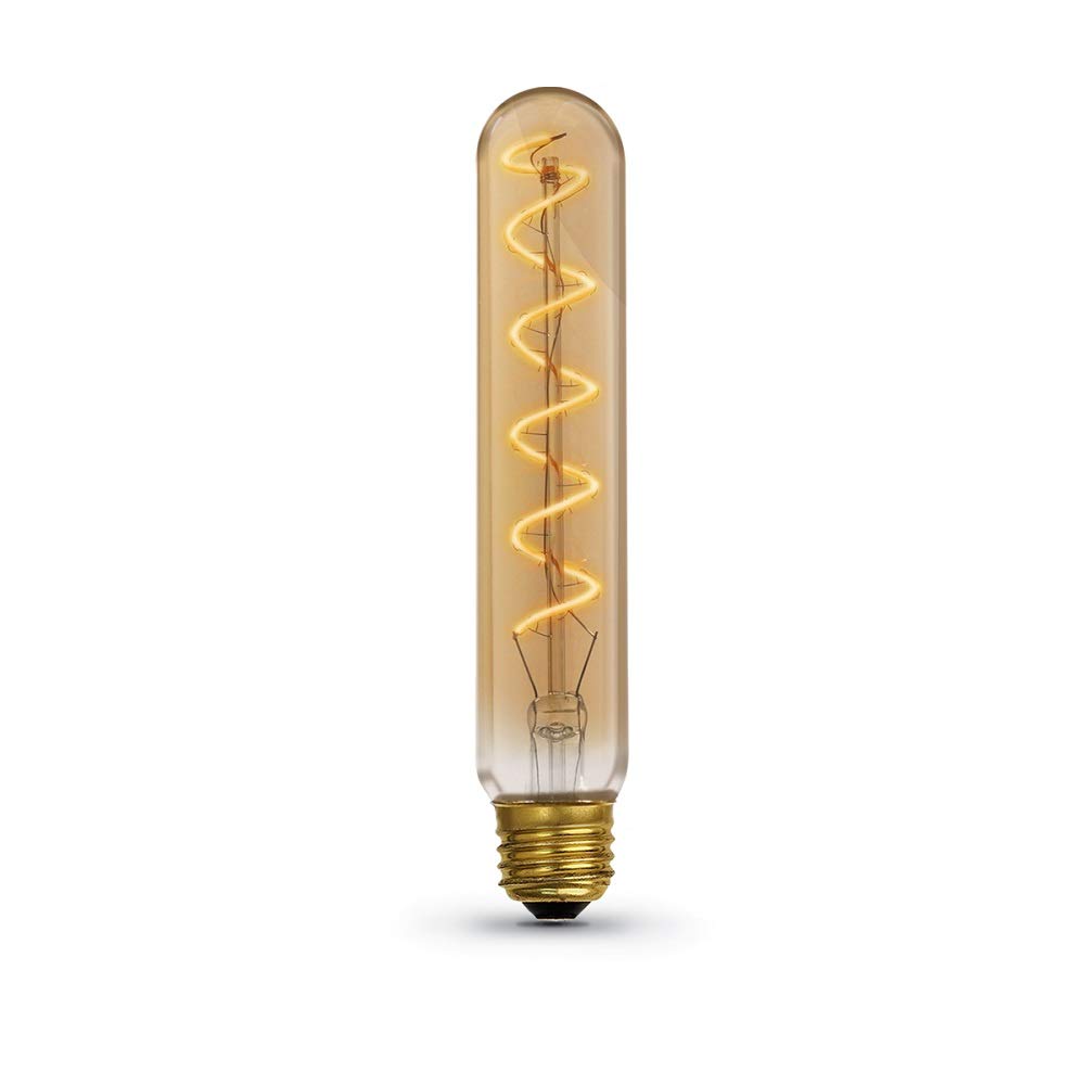 Feit Electric LED T10L Light Bulb - 40W Equivalent, 200 Lumen, 2100K Soft White, Dimmable, Amber Glass, 1 Pack