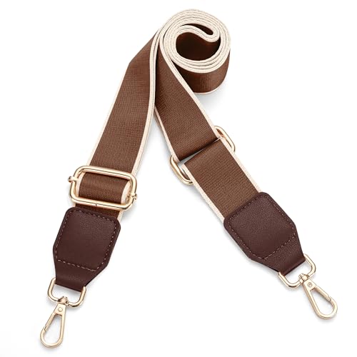 Hamdecro Purse Straps Replacement Crossbody, Universal Wide Shoulder Strap for Bags Adjustable Straps for Handbags, Gold B...