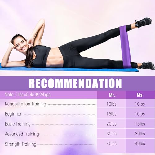 Deekin 20 Pcs Resistance Bands for Women Men 10-115 Lbs 5 Different Resistance Levels Loop Exercise Bands for Leg Working Gym