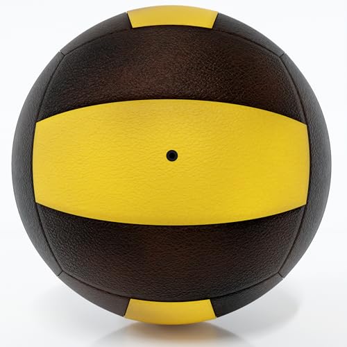 Apex Sports Professional Volleyball - Official Size and Weight, Premium Quality, High-Visibility Black and Yellow, Ideal f...
