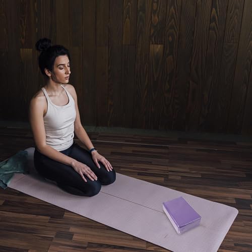 Yoga Blocks 2 Pack, High Density EVA Foam Block, Non-Slip Yoga Bricks, Gym Bricks, Fitness Exercise Blocks for Balance Tra...