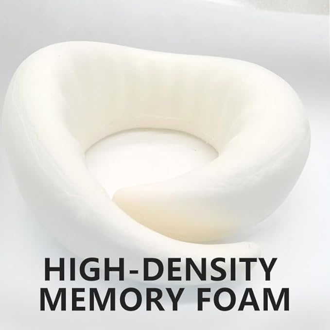 Travel Neck Pillow, Memory Foam Airplane Travel Pillow, 360 Degree Comfort and Breathability, Washable Modal Cover,Stowable U-Shaped Pillow