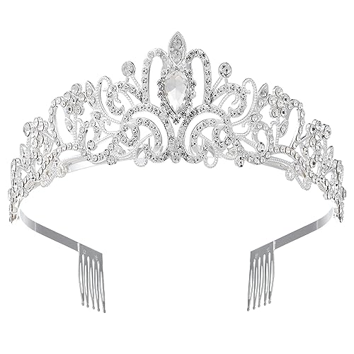 Sparkling Crystal Princess Tiaras for Women Girl Crown Queen Headband Fashion Headpiece for Wedding Birthday Bride Bridal ...