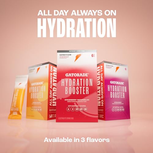 Gatorade Hydration Booster Electrolyte Drink Mix Powder Packets, Strawberry Watermelon, Advanced Electrolyte Blend, No Add...