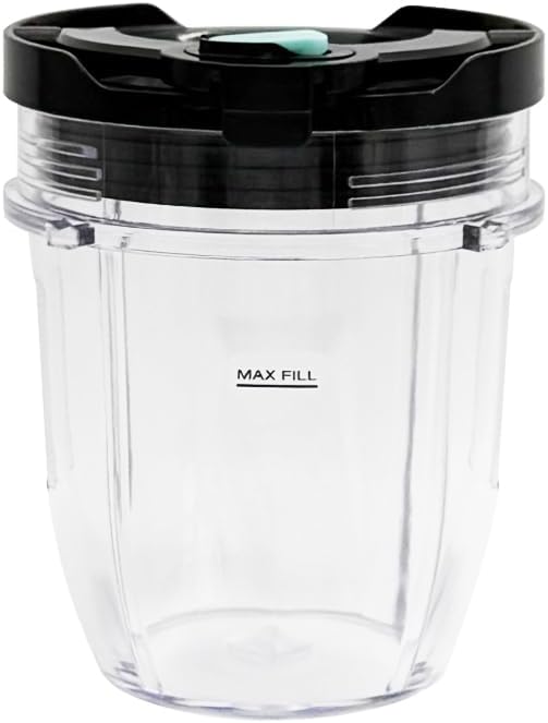 2 Packs 12oz cups with sealing lids and steam-release button lids, Compatible with Nutri Ninja Pro Series and Nutri Ninja Auto-IQ Blender CT640C,CT680,CT682SP,BL450,BL484,BL486CO,BL480