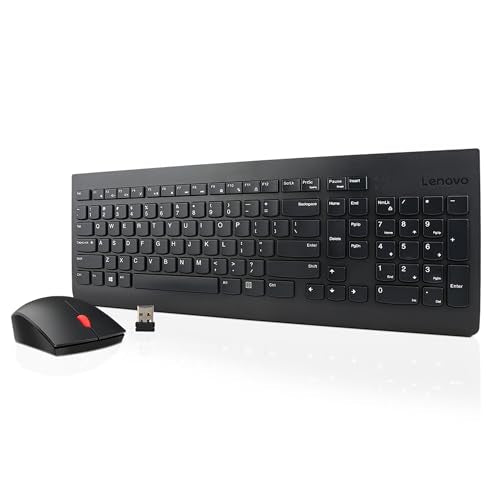 Lenovo 510 Wireless Keyboard & Mouse Combo, 2.4 GHz Nano USB Receiver, Full Size, Island Key Design, Left or Right Hand, 1...