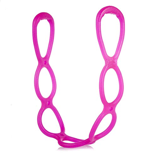 7 Ring Stretch Resistance Exercise Band, Miracle Miles Band, Yoga Stretching, Arm, Shoulders Foot, Leg Fitness Home Gym Ph...