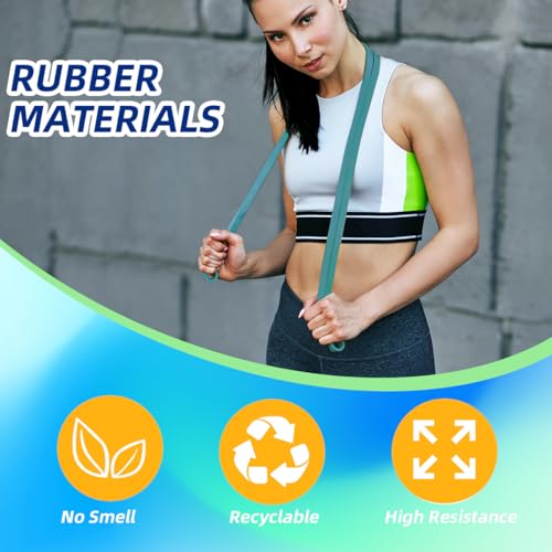 WHATAFIT Resistance Bands,Pull Up Assist Bands Set with Handles, Exercise & Workout Bands with Door Anchor for Men & Women...