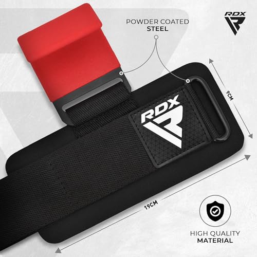 RDX Weight Lifting Hooks for Deadlifting (Pair) - 600Lbs Capacity - 8MM Neoprene Wrist Support Wraps - Grip Enhancer for P...