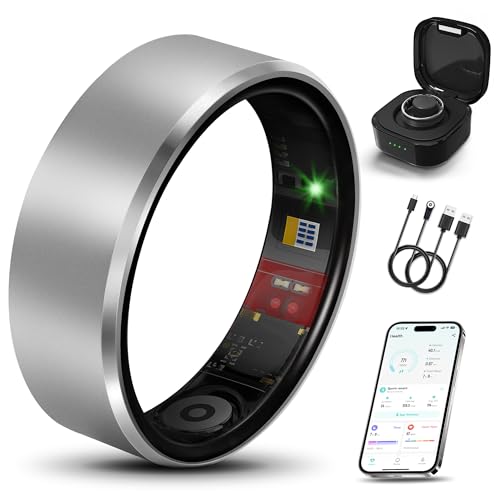 Milavan Smart Health Ring 2.0 for Women Men, Slim Scratch & Fingerprint Resistant Design,Efficient Chip Fitness Tracker, M...