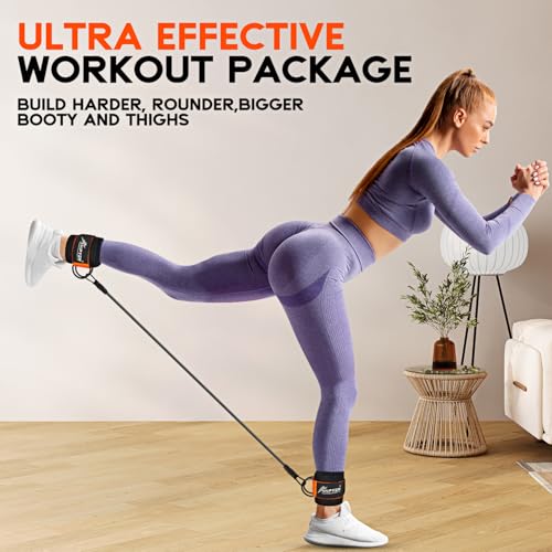 HPYGN Ankle Resistance Bands, Ankle Bands for Working Out with Cuffs, Resistance Bands for Leg Butt Training Workout Equip...