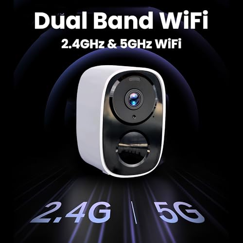 2025 Upgraded 2K Security Cameras Wireless Outdoor, Free Cloud Storage, 1-6 Months Battery Life, Waterproof, 2-Way Talk, A...