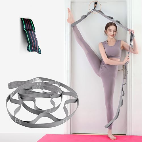 WEBSUKA Stretching Strap Yoga Strap, 10 Loops Non-Elastic Stretch Bands Helps Women and Men Improve Flexibility for Home W...