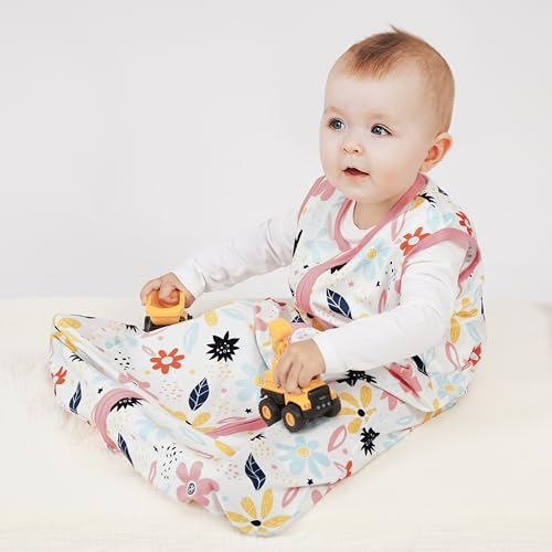 BSTOPPT 3 Pack Baby Sleep Sack 0-6 Months 100% Rayon Cotton Baby Sleeping Bag 2-Way Zipper Toddler Wearable Blankets Comfy...