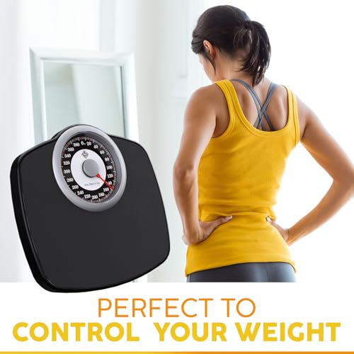 Zeno A25 Scales for Body Weight - Up to 400 LB - New - 5.3" Dial on 12.4" x 10.2" Platform - Anti-Skid Rubber Surface - Ba...