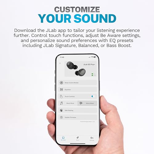 JLab Go Air Pop+ True Wireless Earbuds, in Ear Headphones, Bluetooth Earphones, 35H Playtime Ear Buds, Bluetooth Earbuds w...