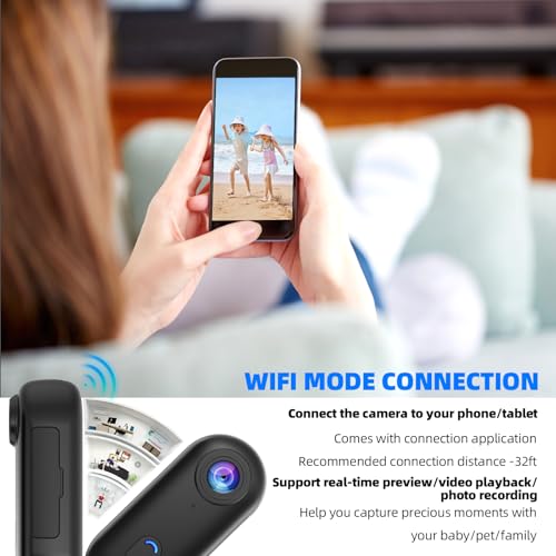 dahocamgo 4K Mini Body Camera, Sports POV Cameras, Portable Body Cam, Thumb Action Camera, Waterproof Wearable Camera, Hel...