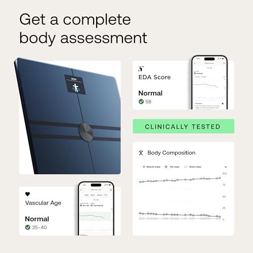 WITHINGS Body Comp - Scale for Body Weight and Complete Body Analysis, Wi-Fi & Bluetooth, Baby Digital Scale, Accurate Vis...