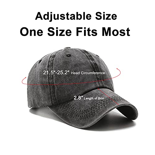 PFFY 2 Packs Vintage Washed Distressed Baseball Cap Golf Dad Hat for Men Women