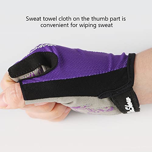 DuShow Women Half Finger Cycling Gloves,Gel Padded Anti-Slip Shock-Absorbing Mountain Road Bicycle Biking Bike Short Finge...