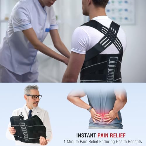 Enthra Back Brace Posture Corrector for Women and Men with Spine Vertical Alignment System, Lower Back Pain Relief, Back S...