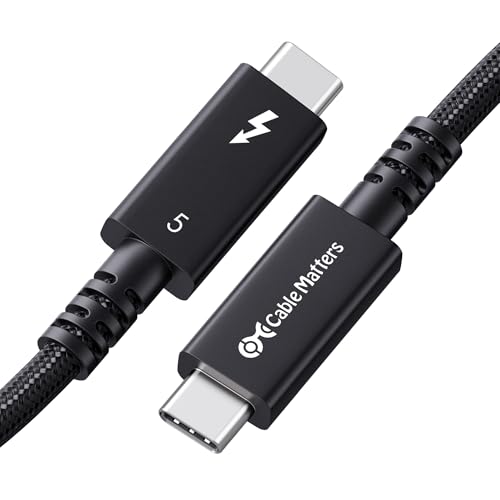 Cable Matters [Intel Certified] 80Gbps Active Thunderbolt 5 Cable - 6.6ft / 2m, Supports up to 120Gbps Bandwidth Boost, 24...